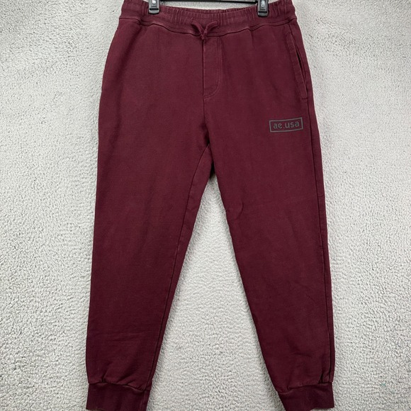 American Eagle By Payless Other - American Eagle Mens Performance Jogger Pants XL Burgundy Drawstring Stretch Logo